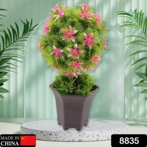 Wild Artificial Flower Plants With Cute Pot Flower Plant For Home Office Decor Tabletop And Desk Decoration Artificial Flower For Balcony Indoor Decor Plants For Living Room (1 Pc)