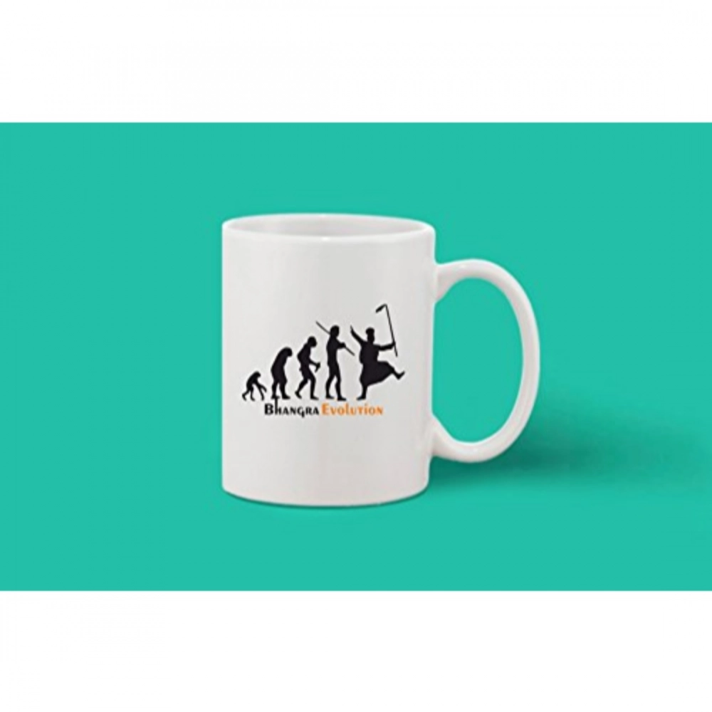 Printed Ceramic Coffee Mug - 1 Pieces, White, 11oz - Image 2