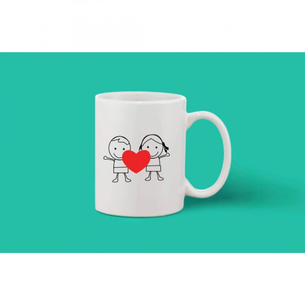 Printed Ceramic Coffee Mug - 1 Pieces, White, 11oz - Image 2