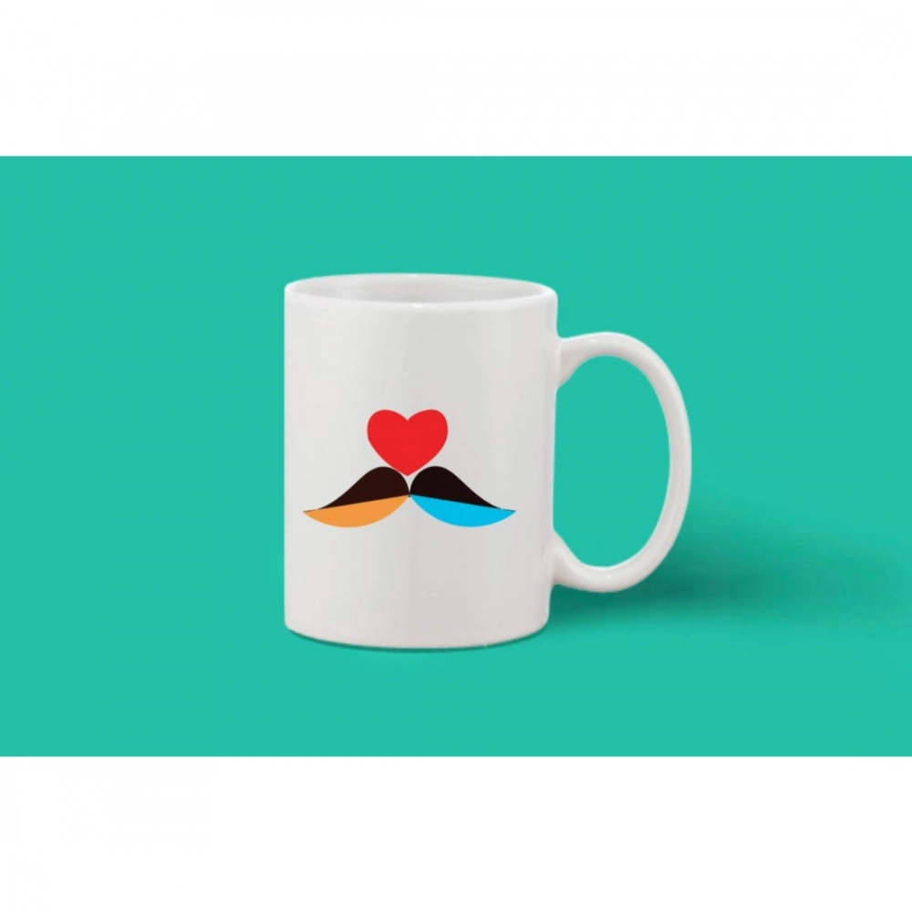 Printed Ceramic Coffee Mug - 1 Pieces, White, 11oz - Image 2