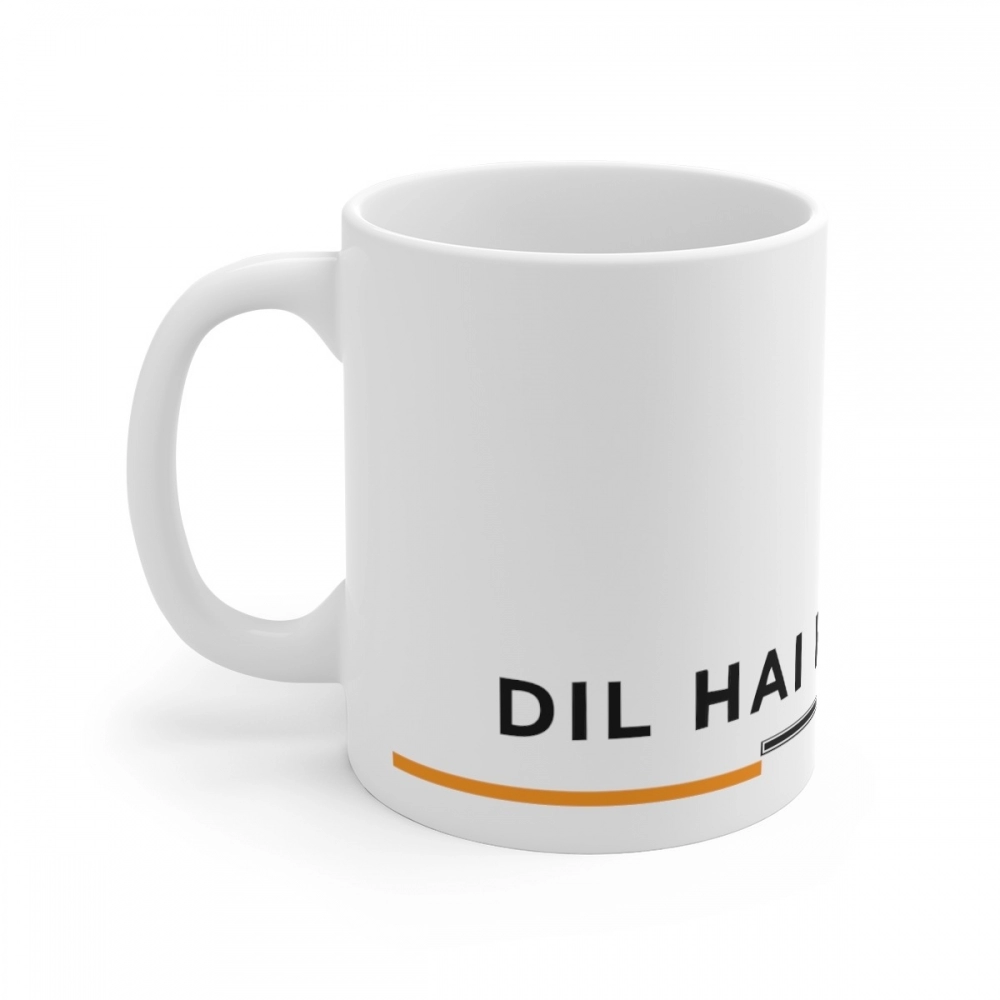 Generic Ceramic Dil Se Hindustani Printed Coffee Mug (Color: White, Capacity:330ml) - Image 2