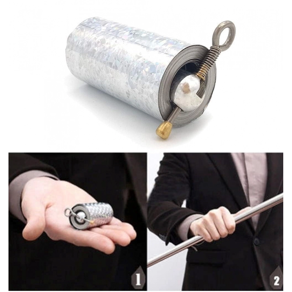 Metal Rod Magic Stick Silver Appearing Cane Metal Steel Stick (Silver) - Image 2