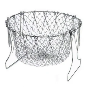 Generic Foldable Chef Basket – Multi-Function Strainer And Steamer (Color: Assorted )
