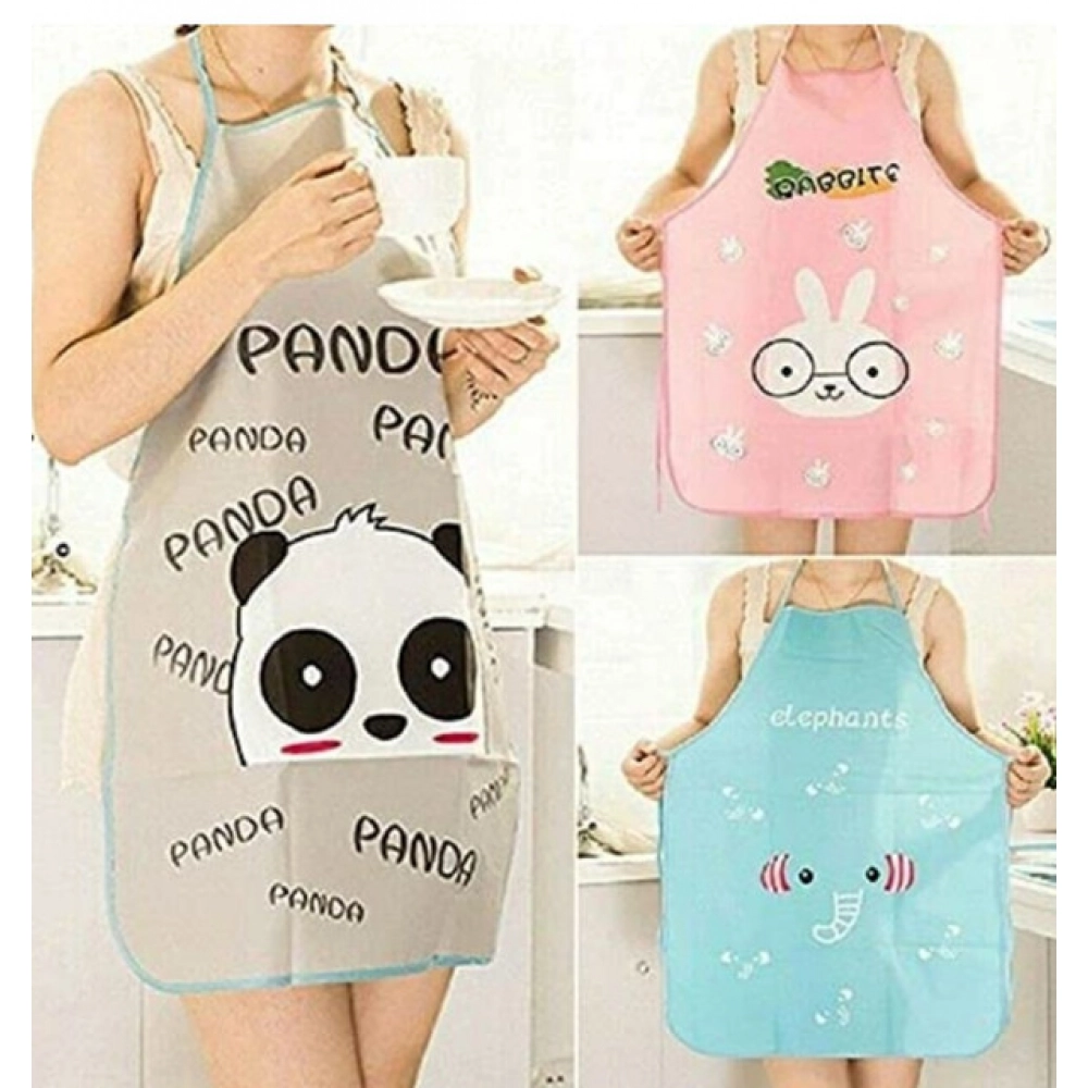 Generic Pack of 2_Printed Waterproof Kitchen Apron with Pockets for kids– (Color: Assorted ) - Image 3