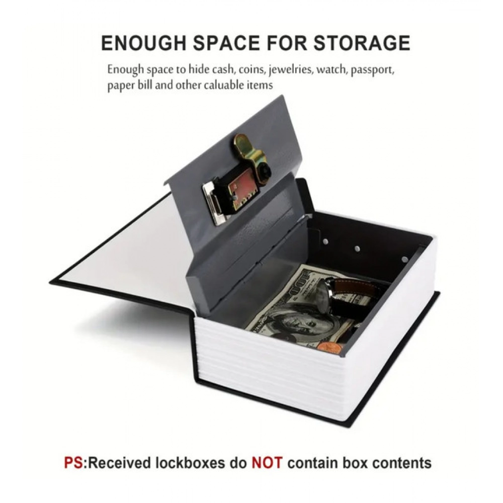 Secret Book Safe with Number Locker (Black) - Image 2