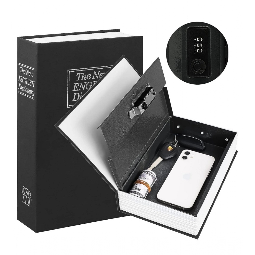 Secret Book Safe with Number Locker (Black) - Image 4