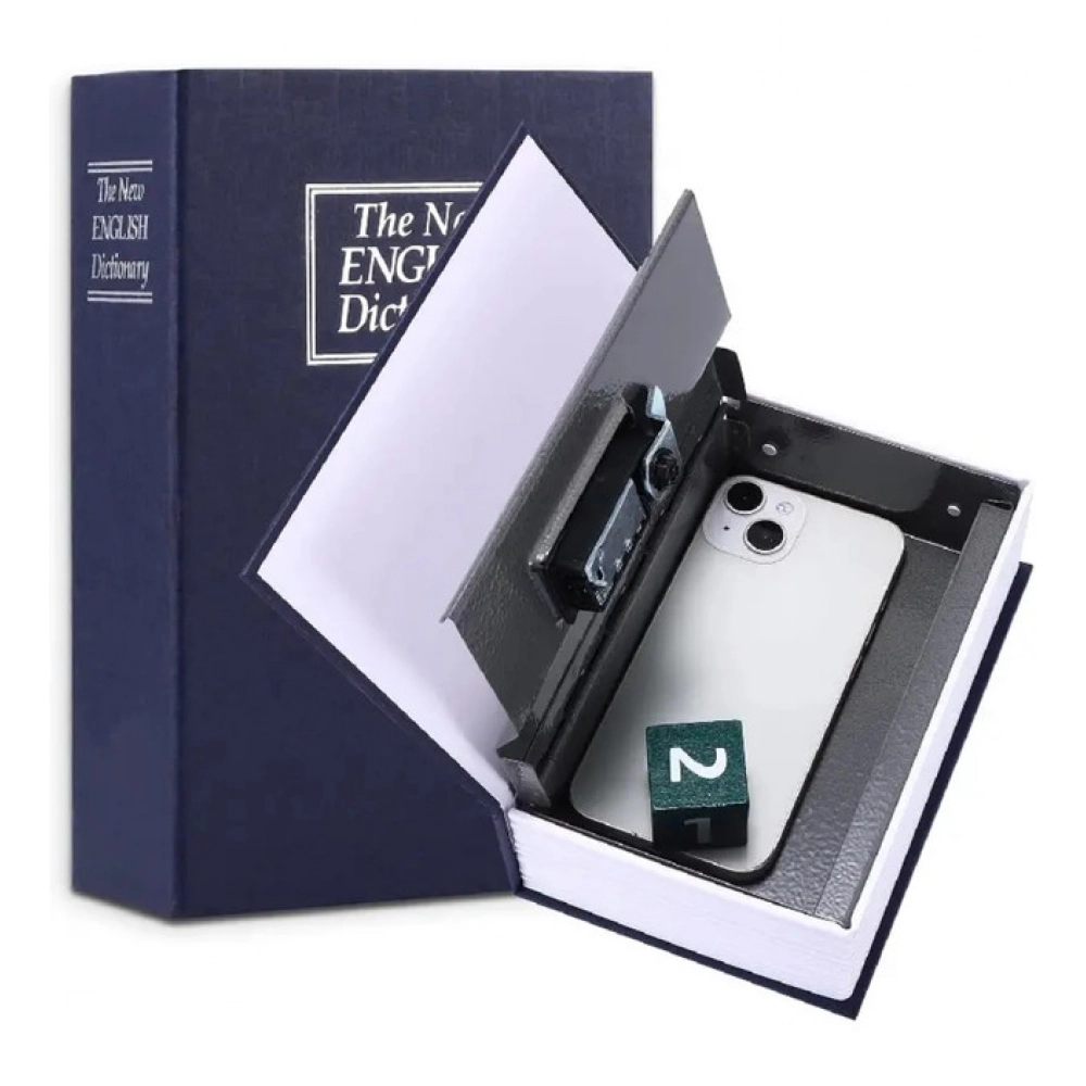 Secret Book Safe with Number Locker (Blue)