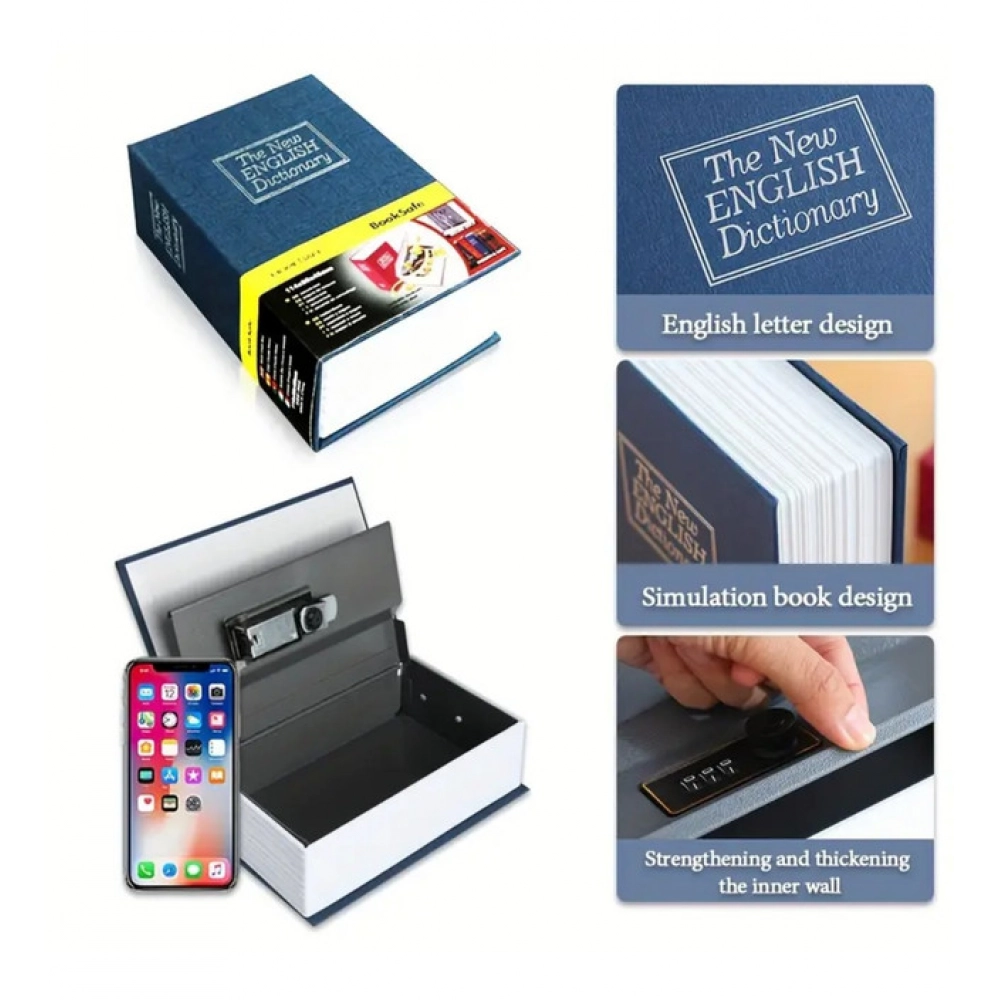 Secret Book Safe with Number Locker (Blue) - Image 3