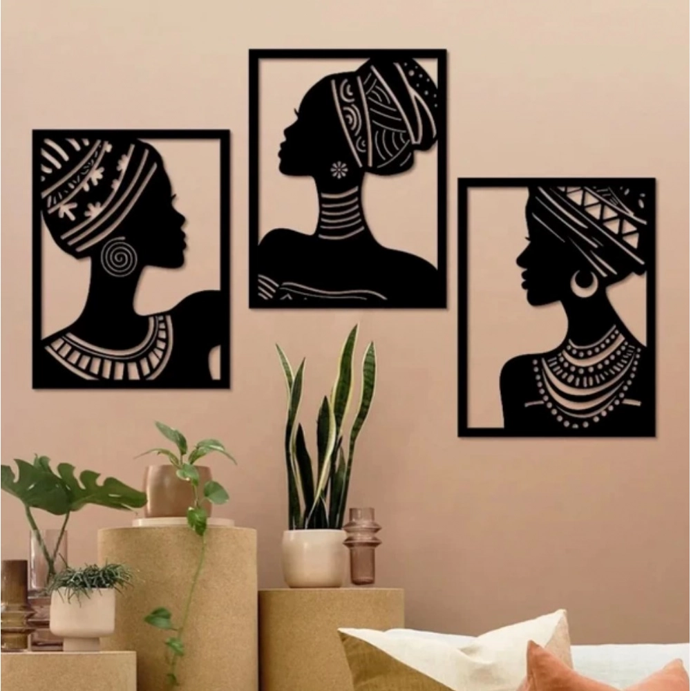 African Elegance Wooden Wall Decor