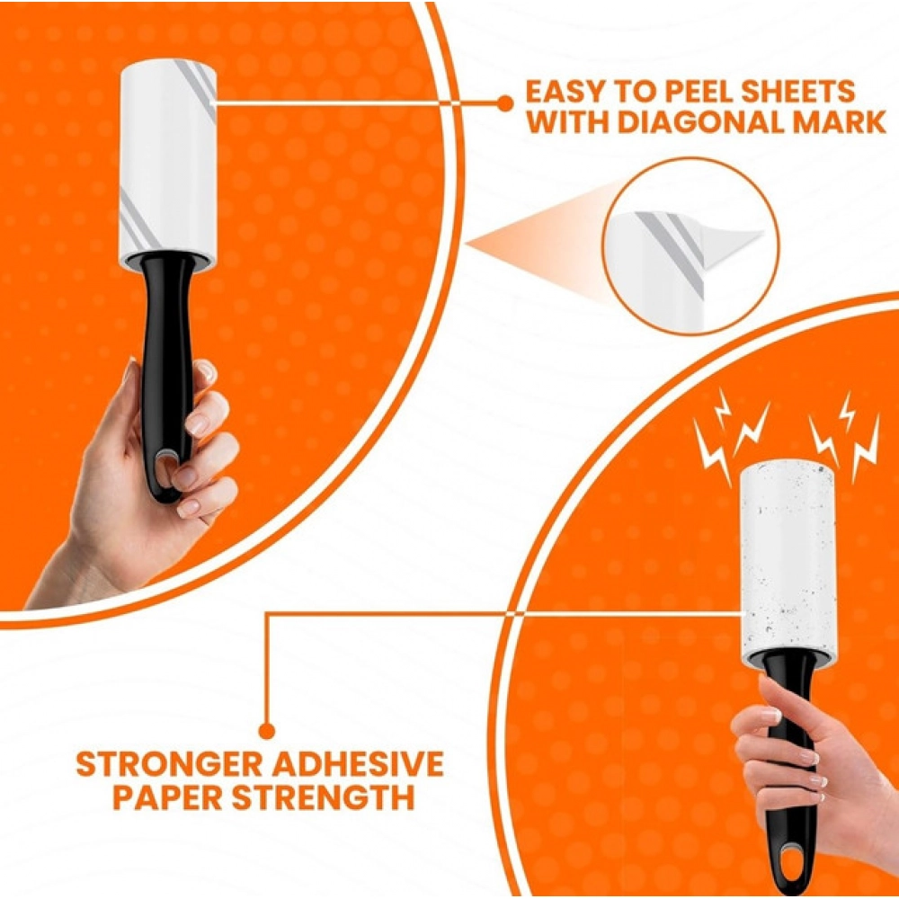 Pet Hair Remover 1 Handle And Refill Totally 60 Sheets (White) - Image 3
