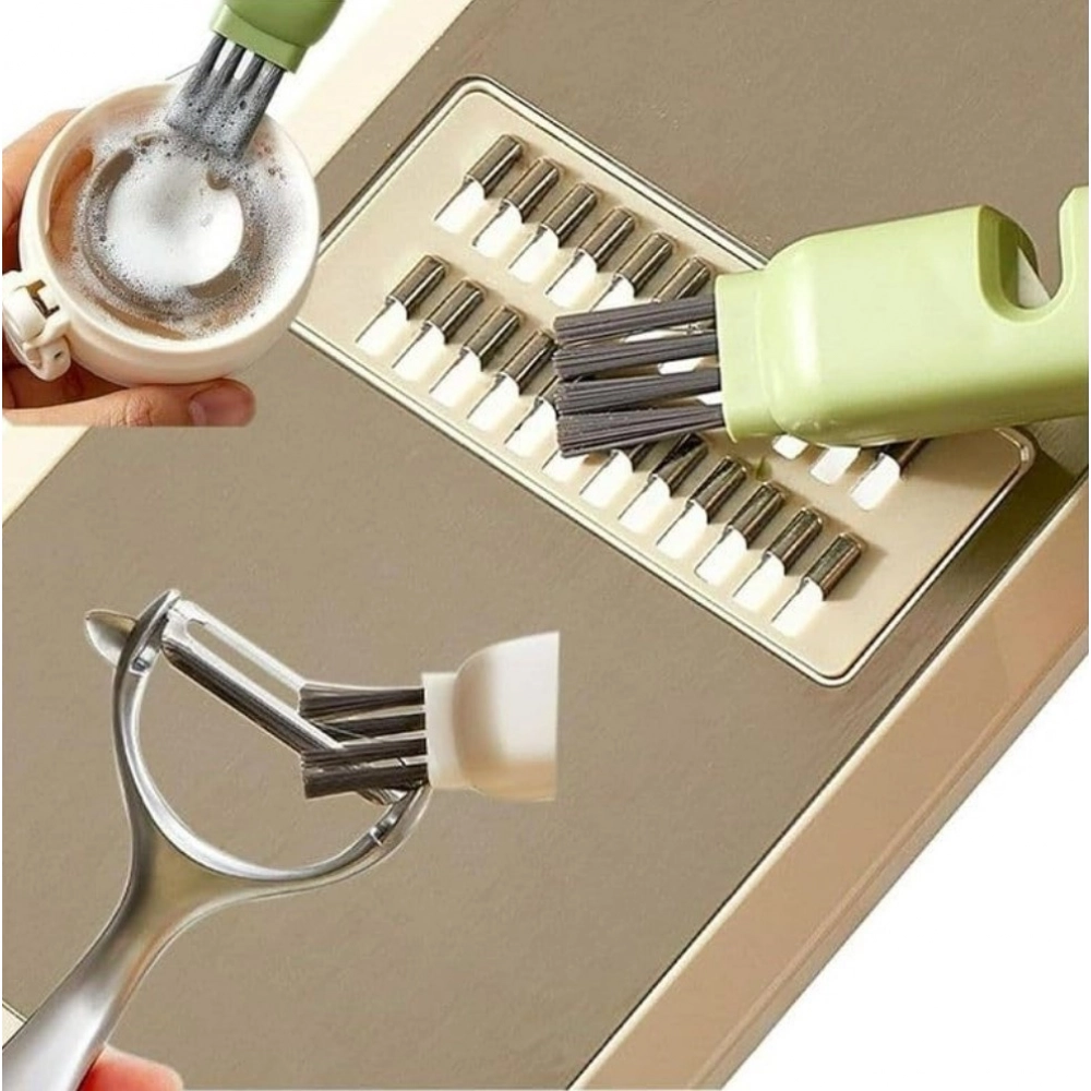 Stainless Steel-Plastic Solid Kitchen Knife Cleaner Brush (Green) - Image 4