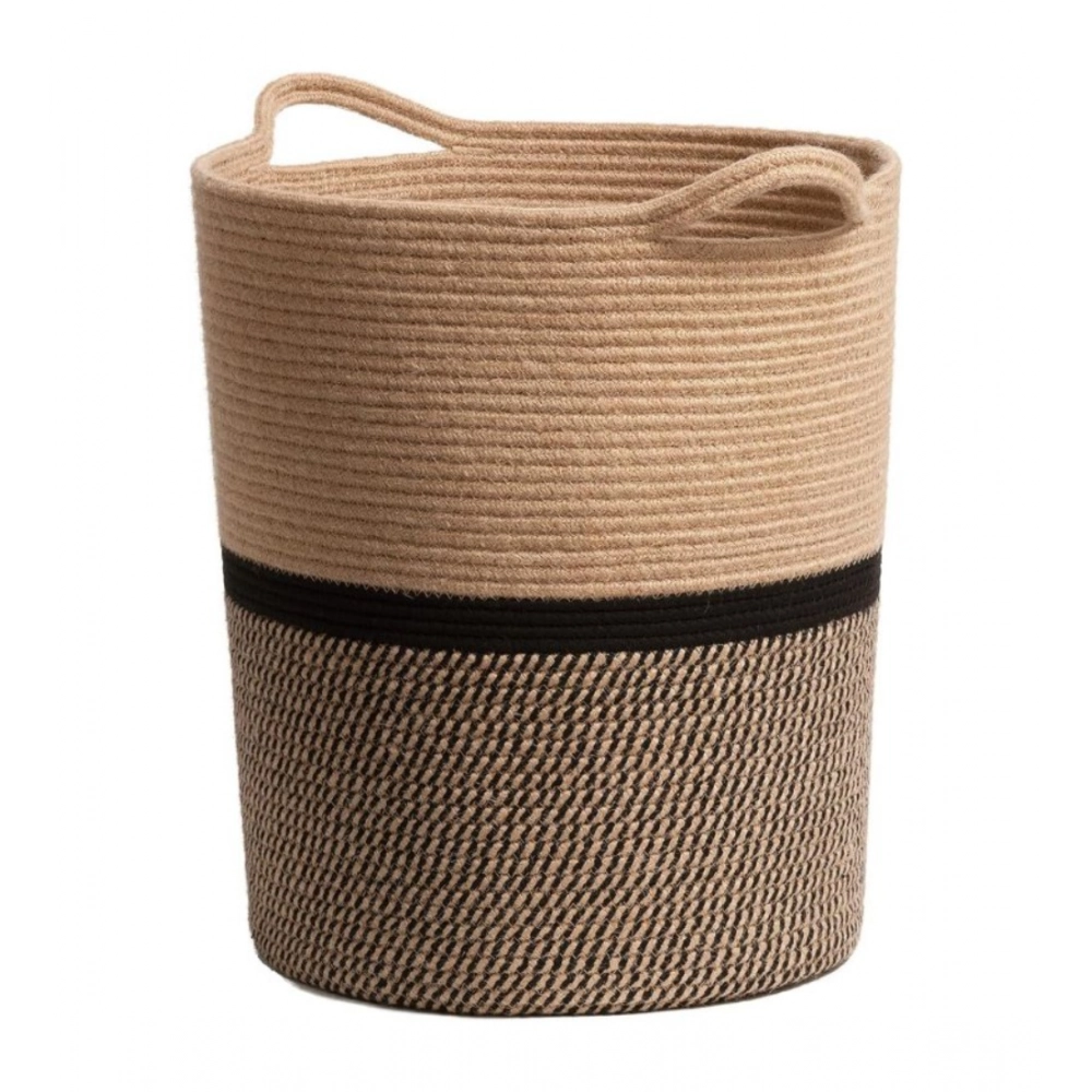 Cotton Pack Of_1 12x14 Inch Laundry Storage Basket For Clothes (Multicolor) - Image 2