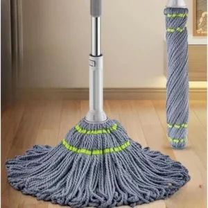 Generic Pack of 2 Microfiber Twist Mop for Floor Cleaning (Grey)