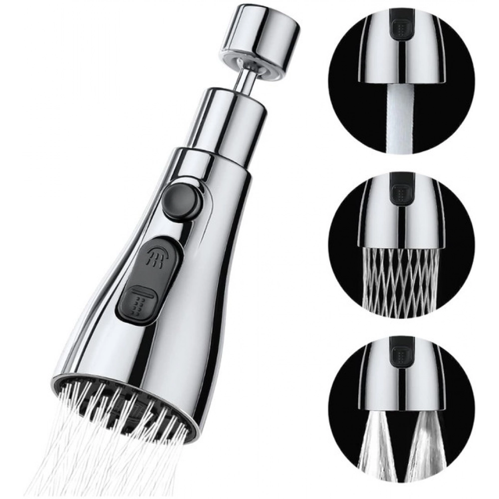 360 Degree Movable Faucet (Silver) - Image 2