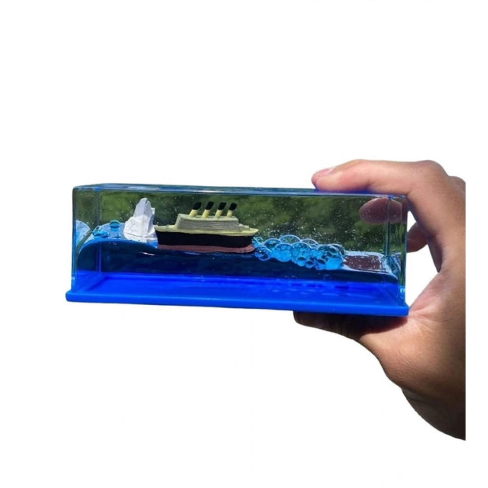 Decorative Liquid Wave Cruise Ship (Blue) - Image 2