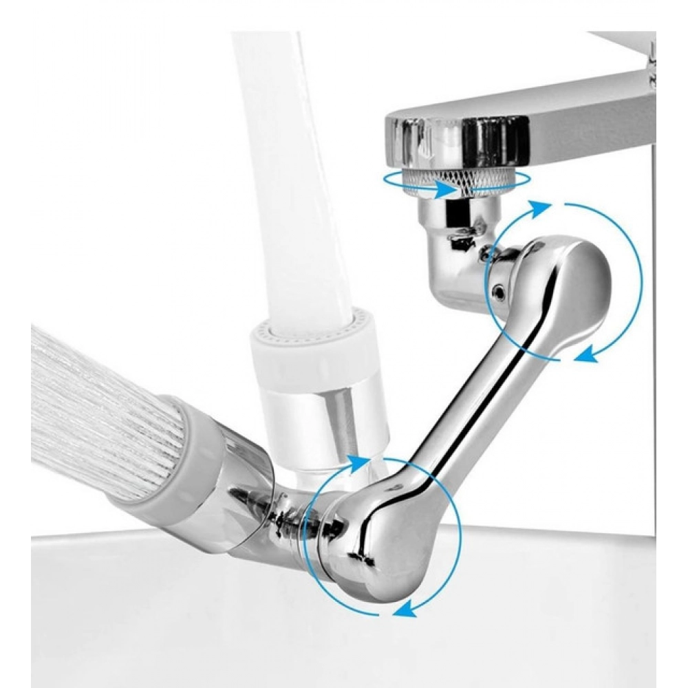 Pack of 2 1080 Degree Rotate Faucet (Silver) - Image 2