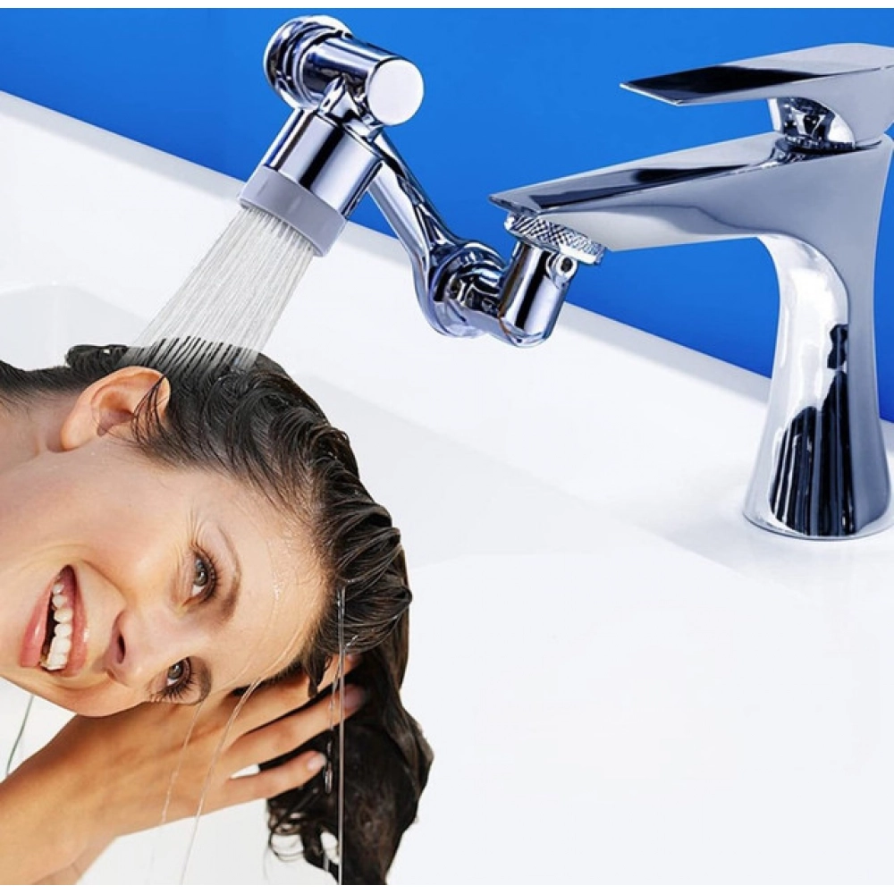 Pack of 2 1080 Degree Rotate Faucet (Silver) - Image 4