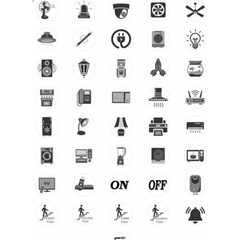 Pack of 3 Switch Board Sticker (Black) - Image 2