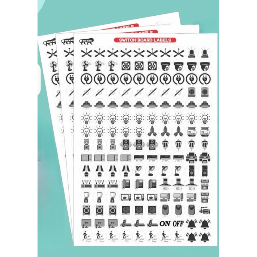Pack of 3 Switch Board Sticker (Black) - Image 4