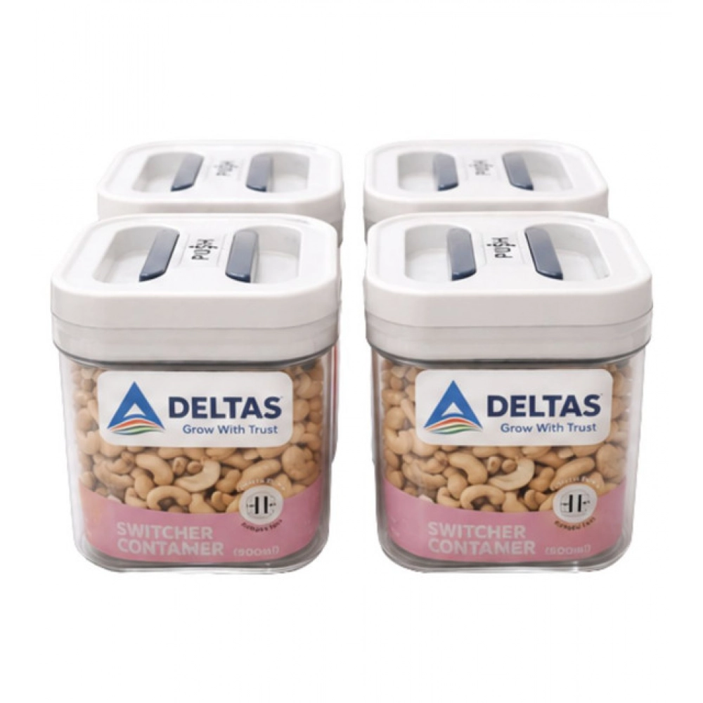 Pack of 4 Switchers Airtight Storage Container Set 500 ML (White) - Image 2