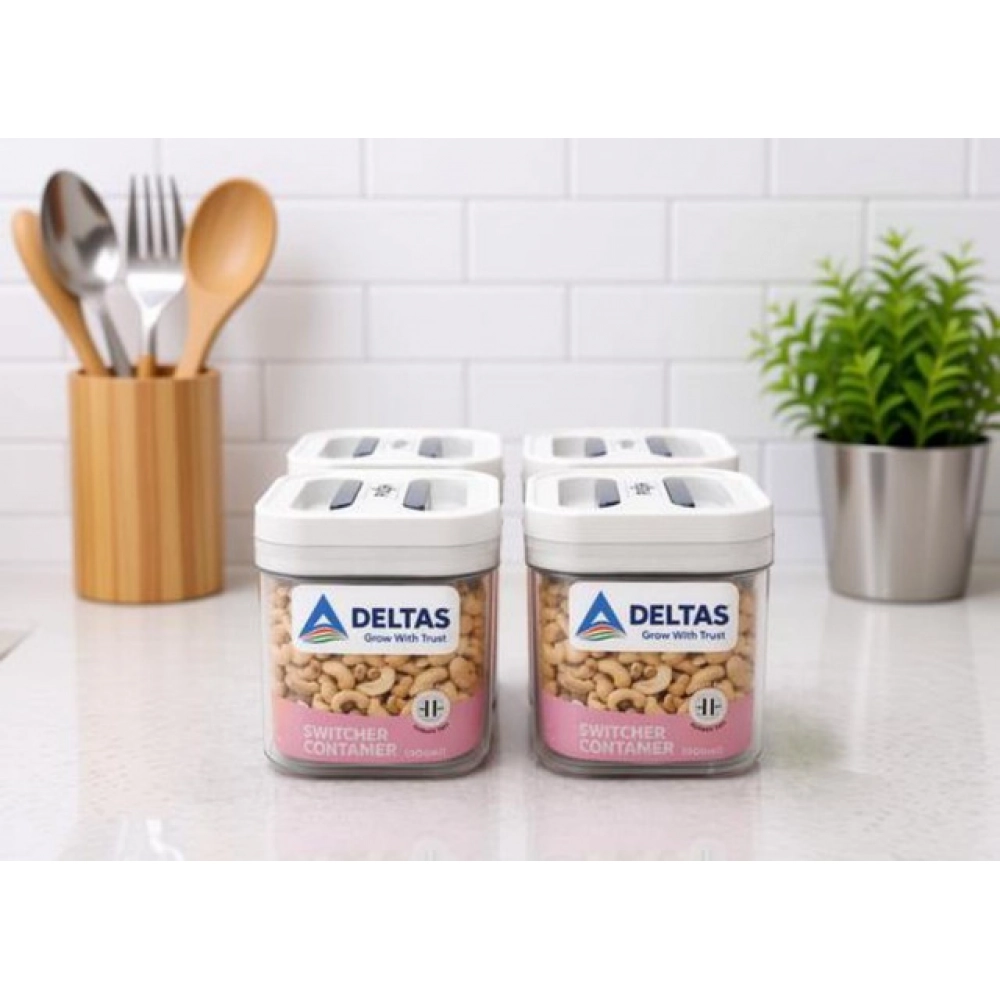 Pack of 4 Switchers Airtight Storage Container Set 500 ML (White) - Image 3