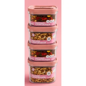 Generic Pack of 4 Switchers Airtight Storage Container Set 1250 ML (Pink)
