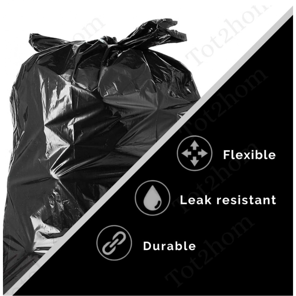 Pack of 5 Biodegradeable Vegetable-Paper 25 x 30 Inches Garbage Bag (Black) - Image 5