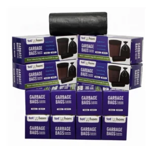 Pack of 12 Biodegradeable Vegetable-Paper 17 x 19 Inches Garbage Bag (Black)