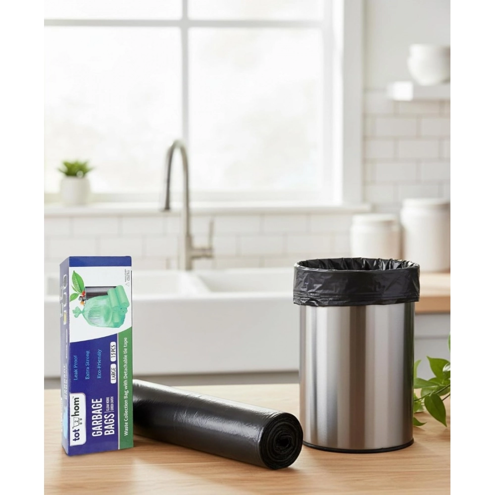 Pack of 6 Biodegradeable Vegetable-Paper 25 x 30 Inches Garbage Bag (Black) - Image 5
