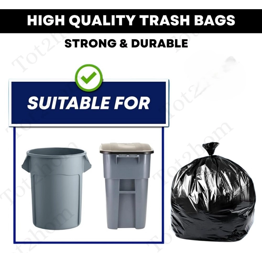Pack of 5 Biodegradeable Vegetable-Paper 25 x 30 Inches Garbage Bag (Black) - Image 4