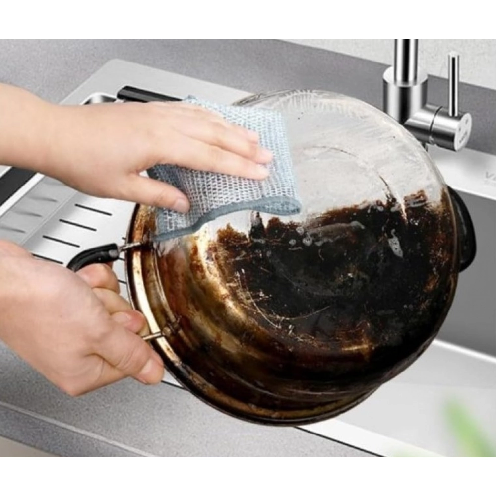 Pack of 15 Stainless Steel Dishwash Scrub (Silver) - Image 5