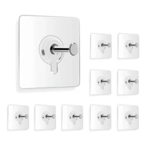 Generic Pack of 10 Plastic Wall Hook (Multicolor)