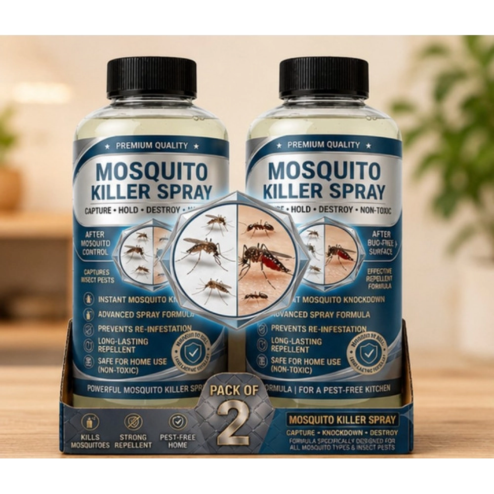 Pack of 2 Mosquito Killer Liquid Bottles 100 ML - Image 3