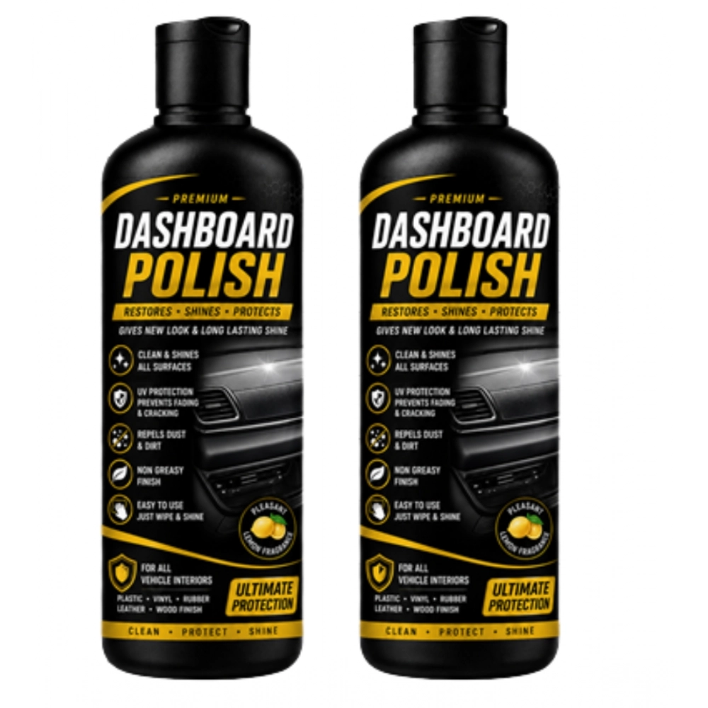 Pack of 2 Dashboard Polish Liquid Flip Top Cap Bottles 100 ML - Image 2