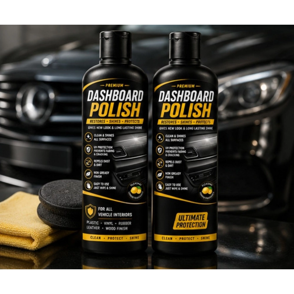 Pack of 2 Dashboard Polish Liquid Flip Top Cap Bottles 100 ML - Image 4