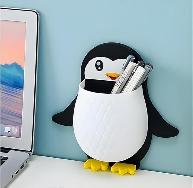Wall Mounted Penguin Design Toothpaste Holder (Multicolor) - Image 3
