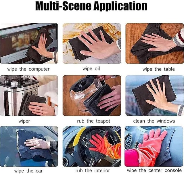 Pack of 2 Magic Cleaning Cloth (Black) - Image 5