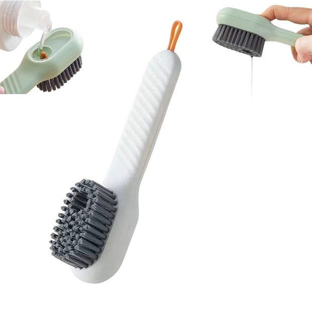 Pack of 2 Soap Dispensing Cleaning Brush (Multicolor) - Image 2
