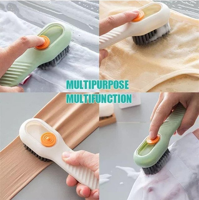 Pack of 2 Soap Dispensing Cleaning Brush (Multicolor) - Image 4