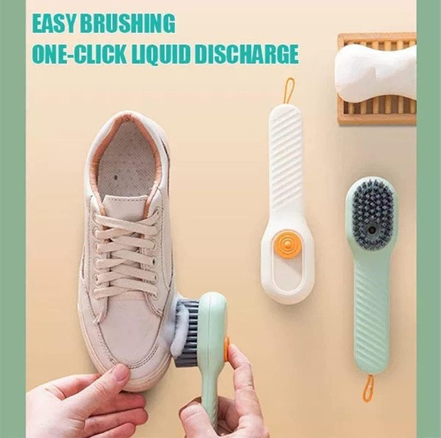 Pack of 2 Soap Dispensing Cleaning Brush (Multicolor) - Image 5