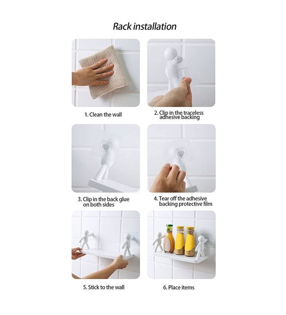 Self Adhesive Multipurpose Stand Holder (White) - Image 3