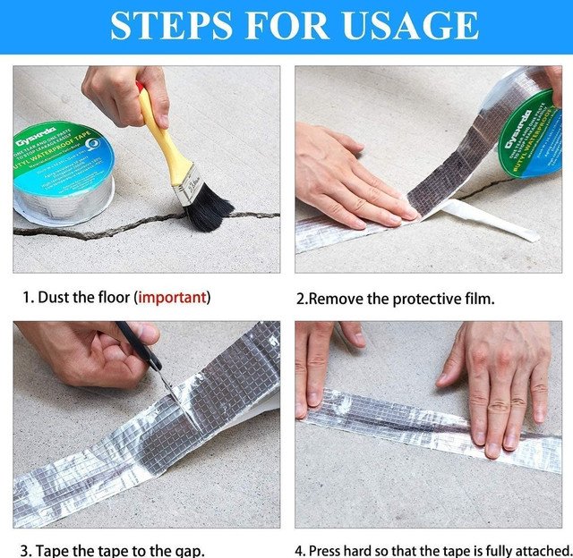 Aluminium Waterproof Foil Tape (2 Inch) (Silver) - Image 4
