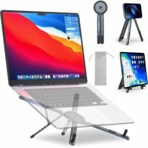 Aluminium Laptop Stand (Grey-Black)