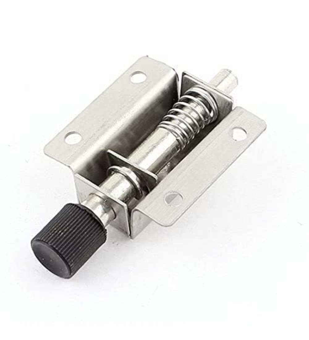 Stainless Steel Mini Door Spring Lock (Silver) - Image 5
