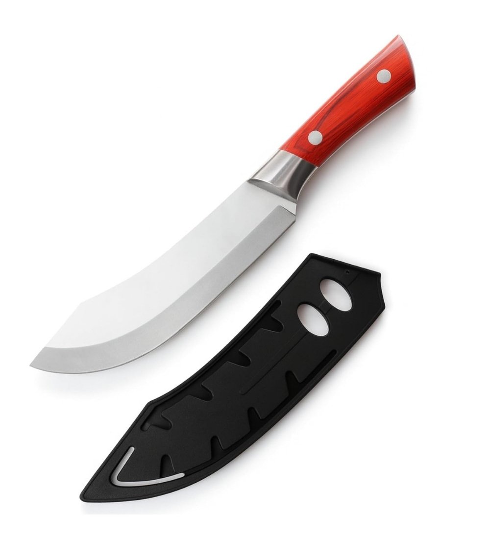 Stainless Steel Chef Knife With Cover (Silver) - Image 2