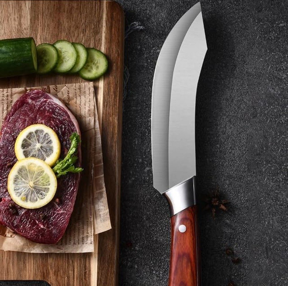 Stainless Steel Chef Knife With Cover (Silver) - Image 5