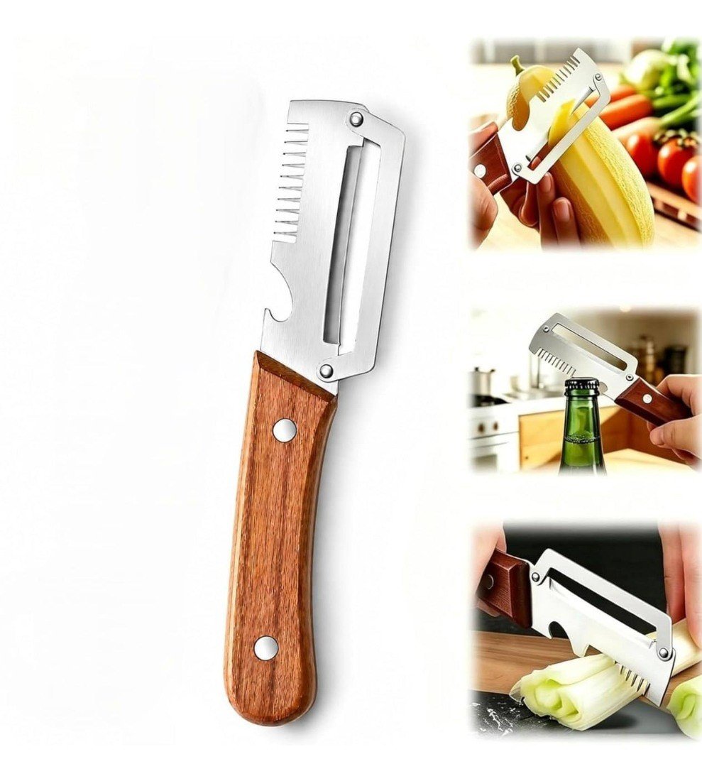 Stainless Steel 3 In 1 Vegetable Peeler (Silver)