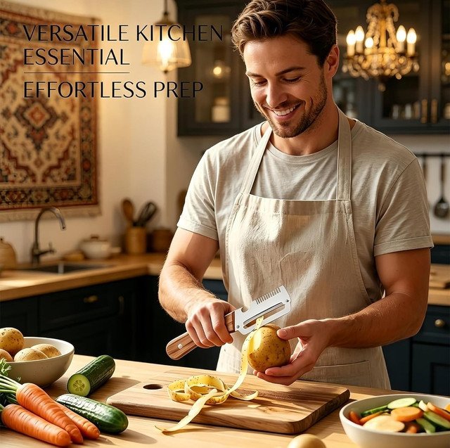 Stainless Steel 3 In 1 Vegetable Peeler (Silver) - Image 3