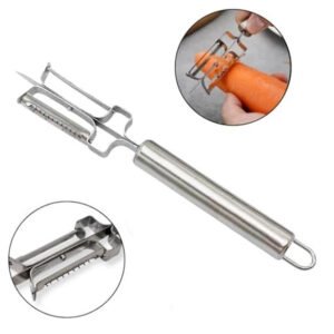 Stainless Steel 3-In-1 Vegetable Peeler (Silver)