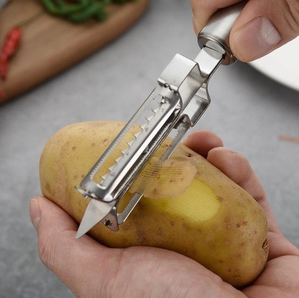 Stainless Steel 3-In-1 Vegetable Peeler (Silver) - Image 4